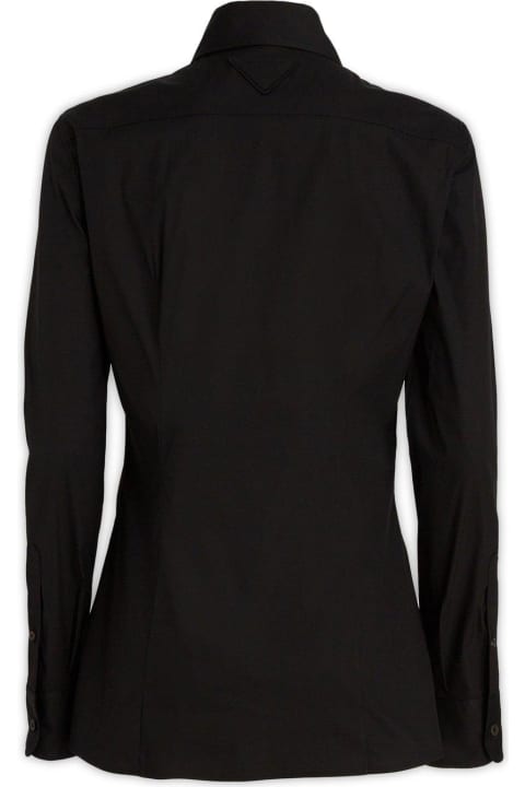 Topwear for Women Prada Long-sleeved Button-up Shirt