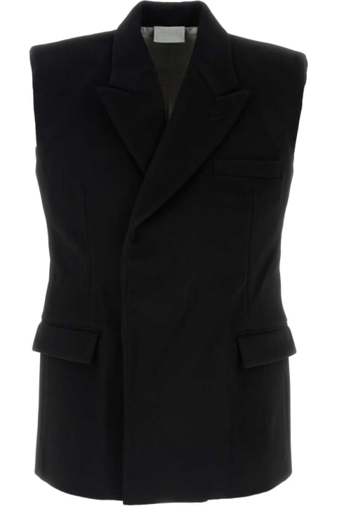VTMNTS Coats & Jackets for Men VTMNTS Black Wool Sleeveless Blazer