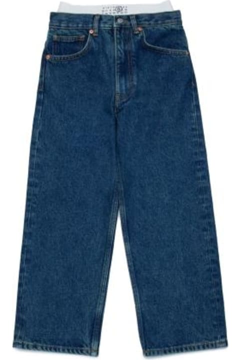 MM6 Maison Margiela Bottoms for Girls MM6 Maison Margiela Jeans A Gamba Ampia