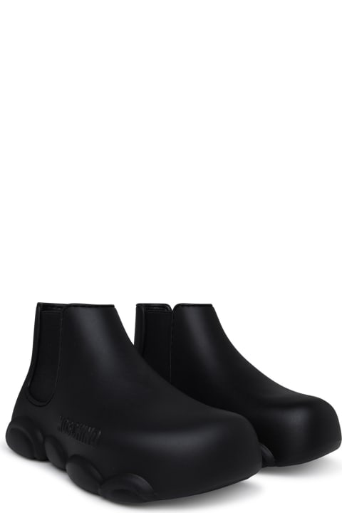 Moschino Boots for Women Moschino Black Rubber Ankle Boots