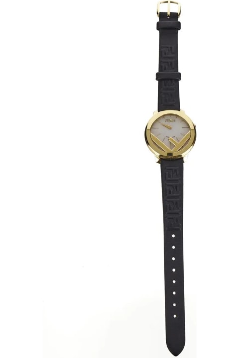 Circle Watch With Embossed Logo Strap