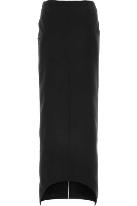 ウィメンズ新着アイテム Givenchy Black Wool Blend Skirt