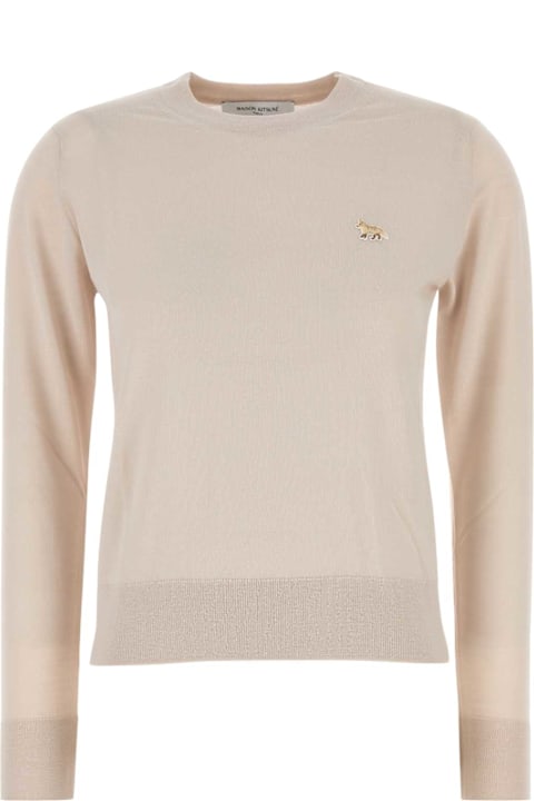 Maison Kitsuné Fleeces & Tracksuits for Women Maison Kitsuné Sand Wool Sweater