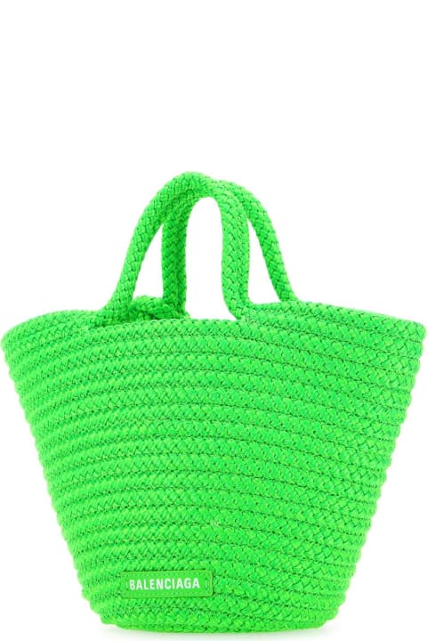 Balenciaga Bags for Women Balenciaga Fluo Green Rope Small Ibiza Handbag