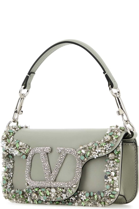 Valentino Garavani Totes for Women Valentino Garavani Embellished Leather Locã² Handbag