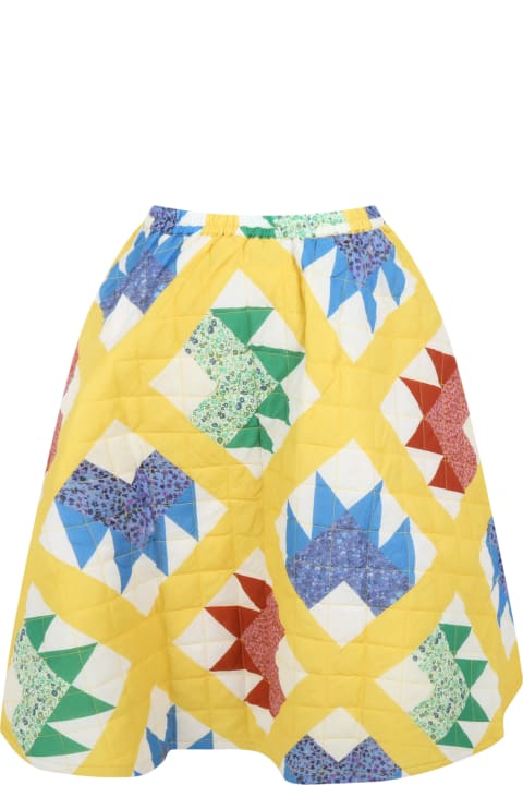 Yellow Skirt For Girl With Colorful Details