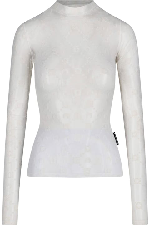 Marine Serre for Women Marine Serre Top "moonogram Mesh Flock"