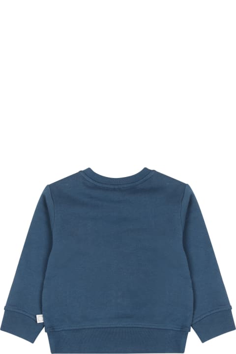 Fashion for Baby Girls Stella McCartney Kids Blue Sweatshirt For Baby Boy With Monster