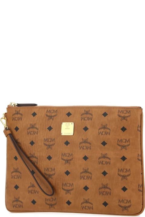 Bags for Men MCM Printed Canvas Clutch