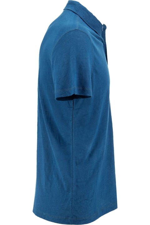 Majestic Filatures Linen Polo Shirt With Short Sleeves