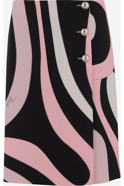 Pucci for Women Pucci Marble Pattern Wrap Skirt