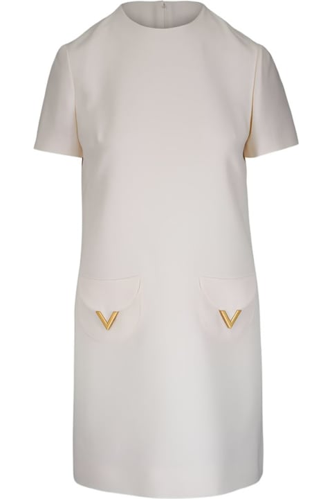 Homeware Valentino Vlogo Signature Wool And Silk Dress