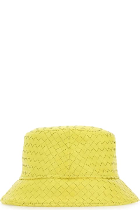 Bottega Veneta Accessories for Women Bottega Veneta Yellow Nappa Leather Hat