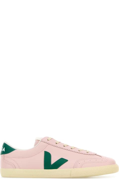 Veja Pink Leather Volley O.t. Sneakers