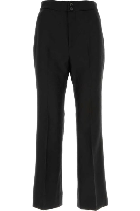Gucci Pants & Shorts for Women Gucci Black Gg Wool Pant