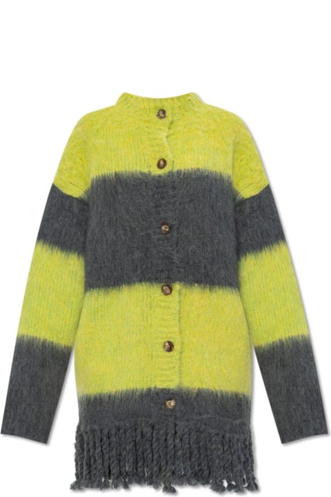 Etro Sweaters for Women Etro Striped Fringed Button-up Cardigan