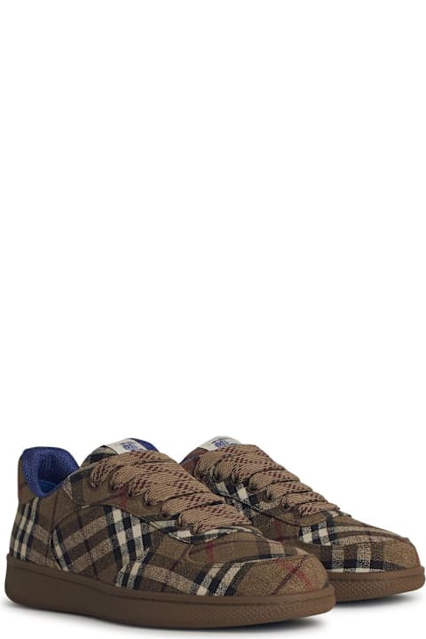Burberry Sneakers for Men Burberry 'terrace' Green Polyester Blend Sneakers