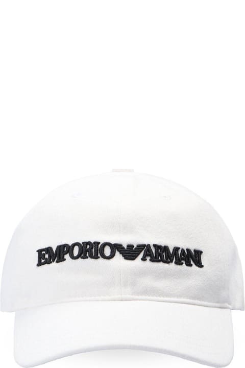 メンズ 帽子 Emporio Armani Logo Embroidered Baseball Cap