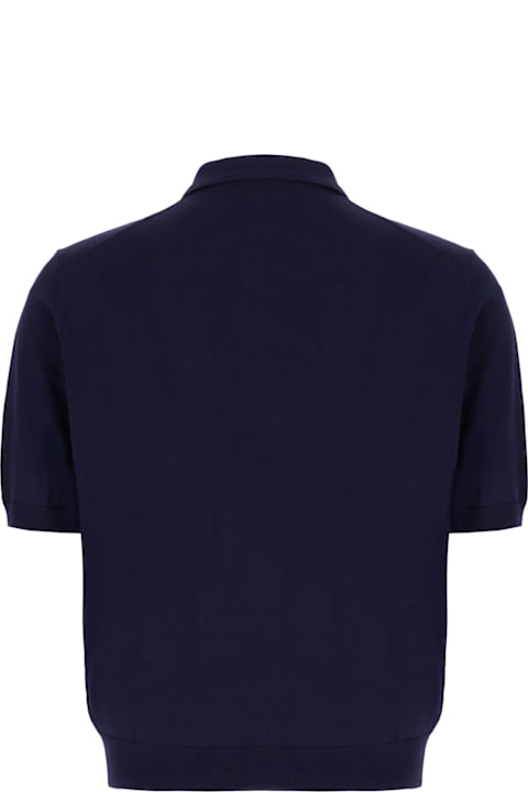 Zanone Clothing for Men Zanone Navy Blue Cotton Polo Shirt