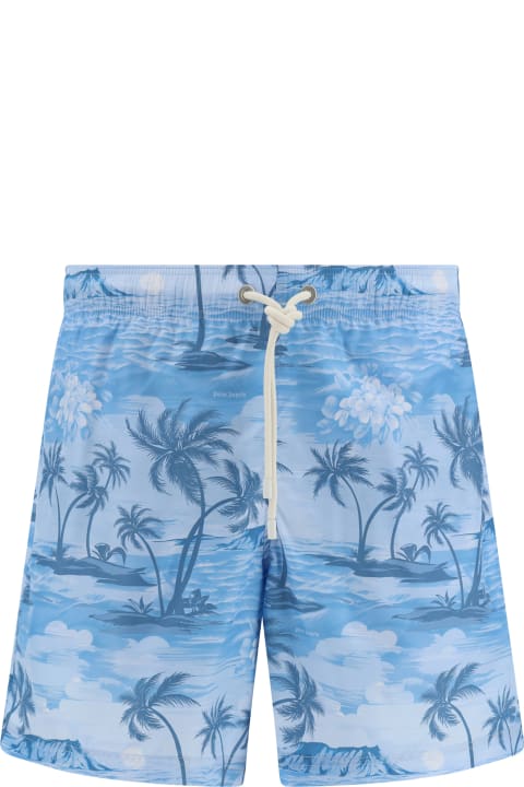 Palm Angels Swimwear for Men Palm Angels Printed Swim Shorts