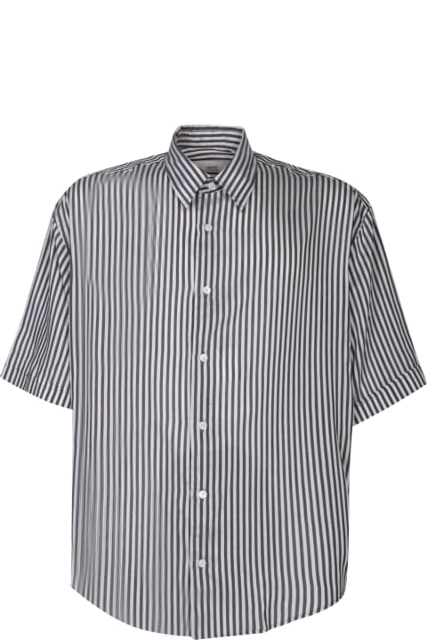 Ami Alexandre Mattiussi for Men Ami Alexandre Mattiussi Boxy Fit Striped Black/white Shirt