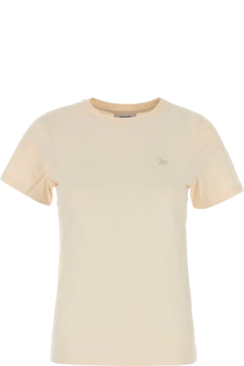 Maison Kitsuné Topwear for Women Maison Kitsuné Cream Cotton T-shirt