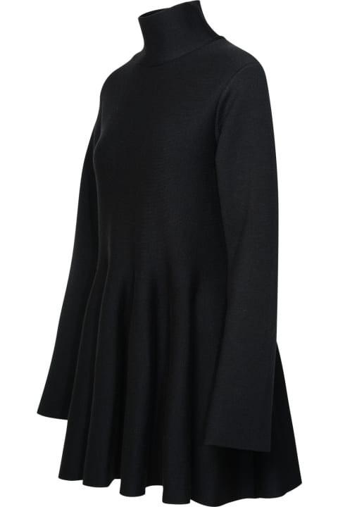 ウィメンズ Khaiteのワンピース＆ドレス Khaite Black Wool Blend Dress