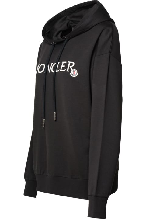 Moncler Fleeces & Tracksuits for Women Moncler Black Cotton Sweatshirt