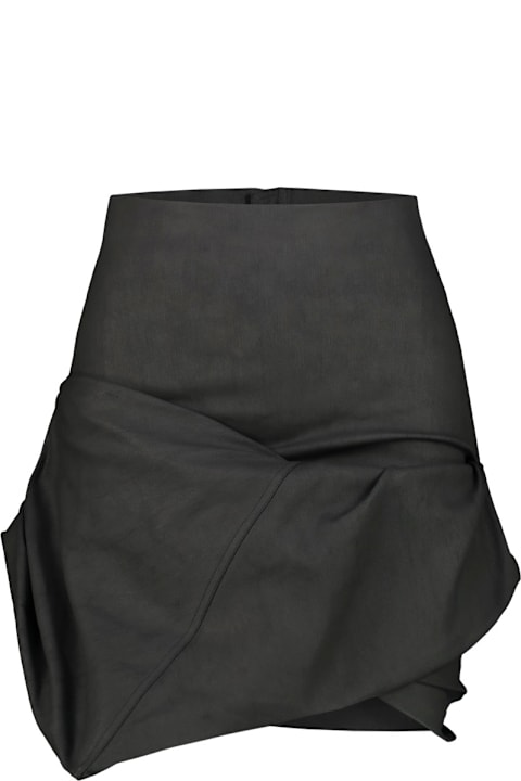 Skirts for Women Rick Owens Draped Miniskirt In Denim