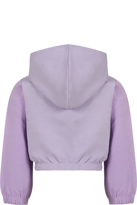 Stella McCartney Kids Stella McCartney Kids Purple Sweatshirt For Girl With Seahorse