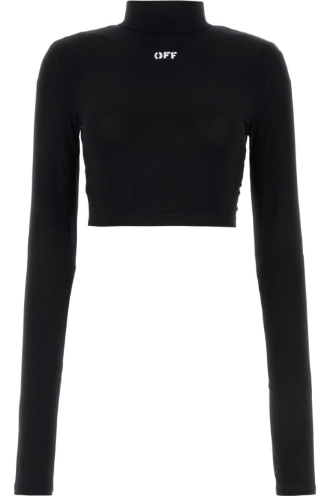 Off-White Fleeces & Tracksuits for Women Off-White Black Stretch Viscose Top