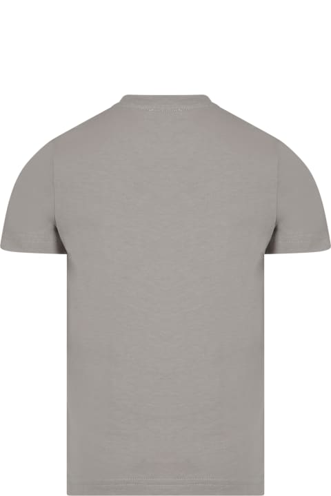 Dsquared2 T-Shirts & Polo Shirts for Boys Dsquared2 Grey T-shirt For Boy With Logo