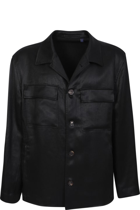 Lardini for Men Lardini Linen Black Shirt