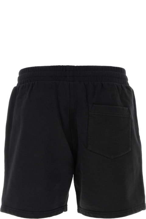 メンズ Casablancaのボトムス Casablanca Black Cotton Bermuda Shorts