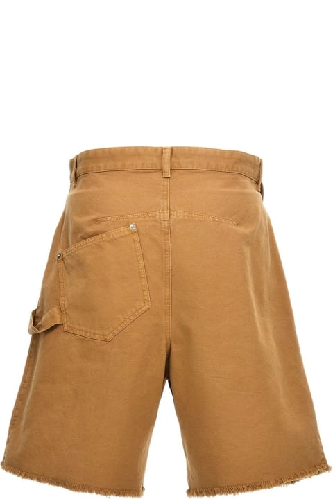 J.W. Anderson Pants for Men J.W. Anderson Asymmetric-waist Fringed-edge Bermuda Shorts