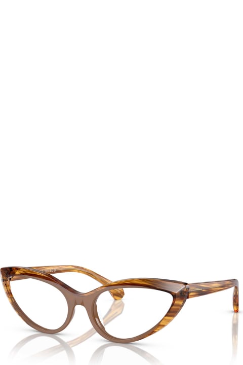 Alain Mikli Eyewear for Women Alain Mikli A03503 Opal Brown/striped Havana Glasses