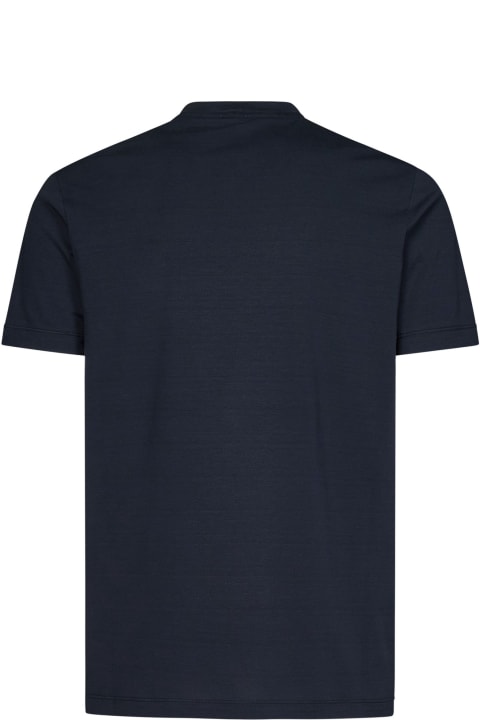 Blue Stretch-cotton T-shirt