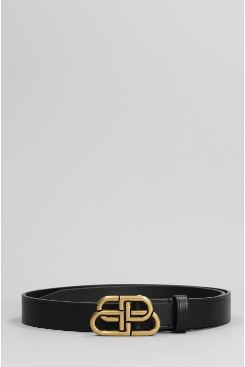 Bb Thin Belts In Black Leather