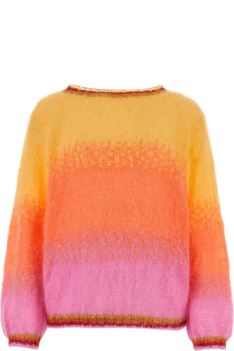 Rose Carmine Sweaters for Women Rose Carmine Multicolor Mohair Blend Sweater