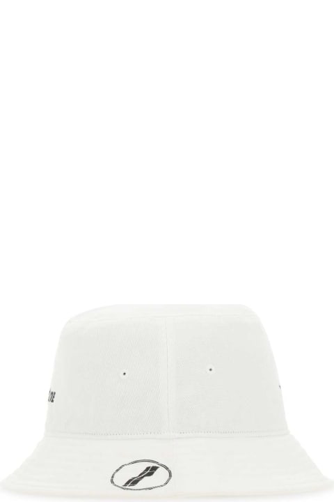 WE11 DONE Hats for Men WE11 DONE White Cotton Bucket Hat