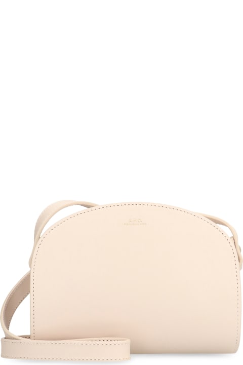 A.P.C. Shoulder Bags for Women A.P.C. Demi-lune Mini Leather Crossbody Bag