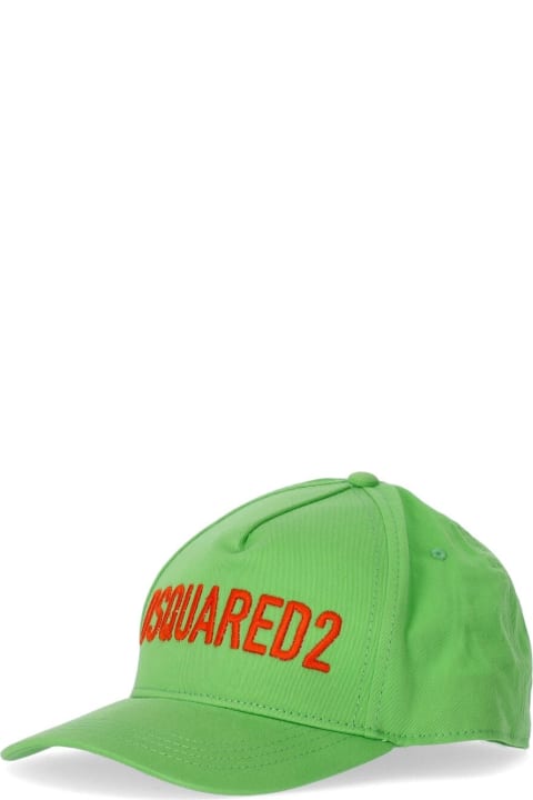 Hats for Men Dsquared2 Dsquared2 Technicolor Acid Green Baseball Cap