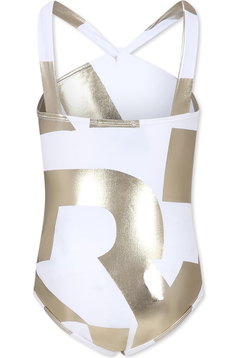 Homeware DKNY White Swimsuit For Girl With Logo