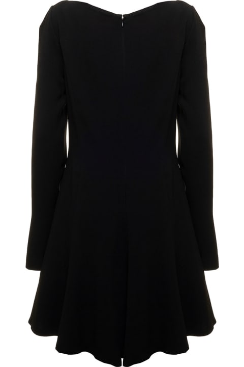 ウィメンズ Blumarineのワンピース＆ドレス Blumarine Black Viscose Corset Dress Woman Blumarine
