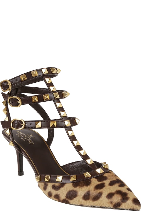High-Heeled Shoes for Women Valentino Garavani Ankle Strap Rockstud