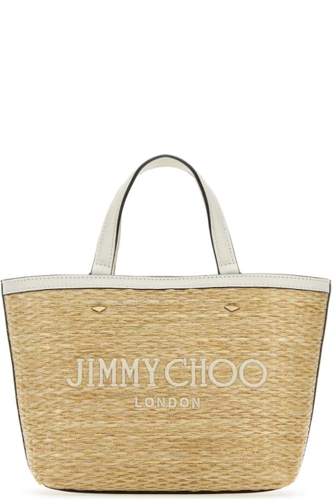 Jimmy Choo for Women Jimmy Choo Beige Raffia Mini Marli Handbag