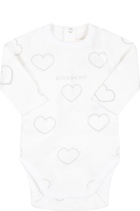 White Set For Baby Kids With Hearts