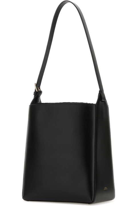 Bags Sale for Women A.P.C. Black Leather Virginie Shoulder Bag