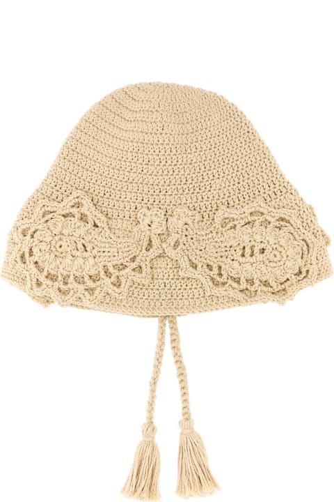 Alanui Hats for Women Alanui Sand Crochet A Love Letter To India Bucket Hat