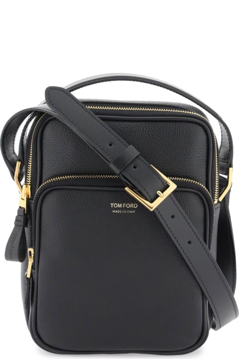 Bags for Men Tom Ford Grained Leather Crossbody Bag